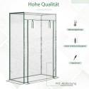 Terasraamiga läbipaistev kasvuhoone rullitava uksega, 100 × 50 × 150 cm