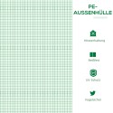 PE-kilega kasvuhoone aknaga, roheline, 120 × 60 × 60 cm