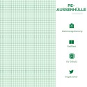 Ilmastikukindel kasvuhoone rullitavate akendega, roheline, 180 × 60 × 60 cm