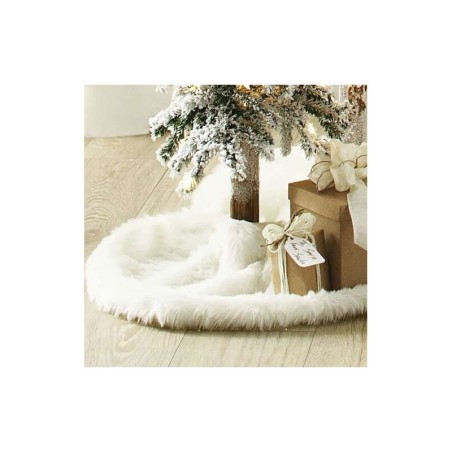 Jõulupuu all olev vaip 72 cm, valge karvane
