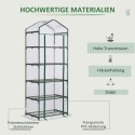 5 riiuliga minikasvuhoone lillede ja köögiviljade kasvatamiseks, 69 × 49 × 193 cm