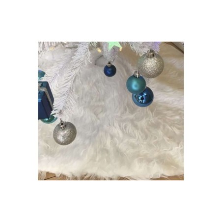 Jõulupuu all olev vaip 72 cm, valge karvane | FreshDesign.ee