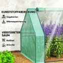 Terasest kilekasvuhoone tõmblukuga aknaga, 360 × 90 × 90 cm, roheline