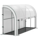 Seinale paigaldatav kasvuhoone plastkattega, 300 × 80 × 157 cm, valge