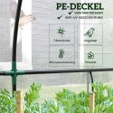 Seinale paigaldatav kasvuhoone plastkattega, 300 × 80 × 157 cm, valge