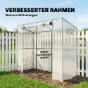 Mini-kasvuhoone rullukse ja võrkcakendega, UV-kindel, valge