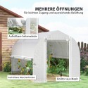 Polütunnelkasvuhoone 3 × 2 × 2 m, ülesrullitavate külgseintega, valge