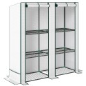 3-tasandilise riiuliga kaasaskantav minikasvuhoone, 144 × 48 × 152 cm, valge