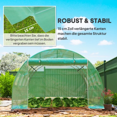 Kasvuhoone asenduskate, ilmastikukindel, 400 × 300 × 200 cm, roheline