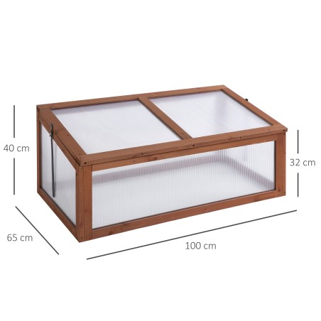 Minikasvuhoone PC-plaatidega, 100 × 65 × 40 cm