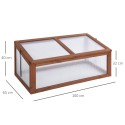 Minikasvuhoone PC-plaatidega, 100 × 65 × 40 cm