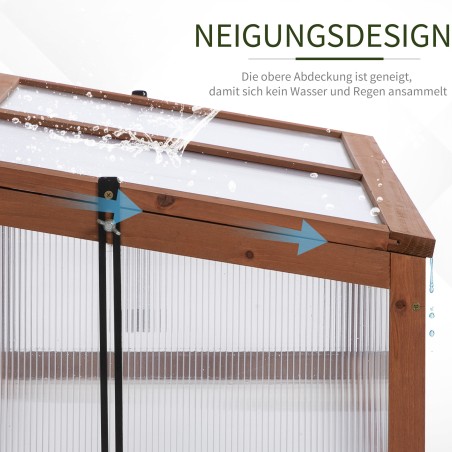 Minikasvuhoone PC-plaatidega, 100 × 65 × 40 cm