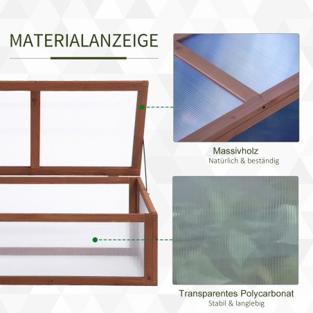 Minikasvuhoone PC-plaatidega, 100 × 65 × 40 cm