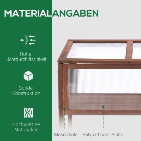 Puidust kõrgpeenar kattega, 90 × 50 × 93 cm, pruun