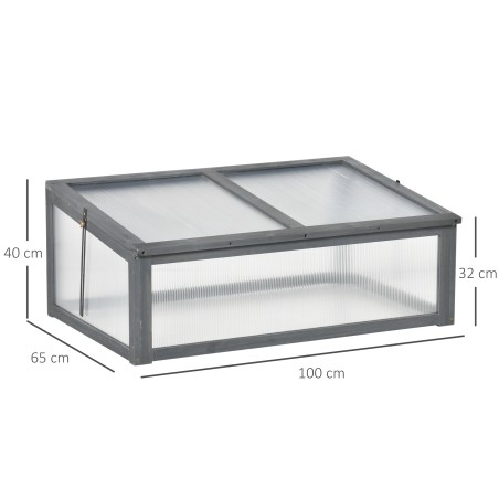 Minikasvuhoone PC-plaatidega, 100 × 65 × 40 cm