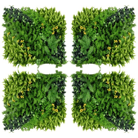 12-osaline kunsttaimedest hekk, 50 × 50 cm, UV-kaitsega