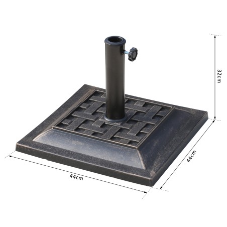 Polüestervaigust päikesevarjujalg 38/48 mm varrele, 9 kg, pronks
