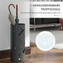 Terasest sambakujuline vihmavarjuhoidik eemaldatava põhjaosaga, hall