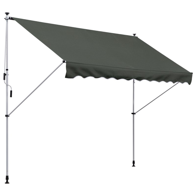 Reguleeritava kõrgusega klambermarkiis käsivändaga, 150 cm, hall