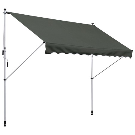 Reguleeritava kõrgusega klambermarkiis käsivändaga, 150 cm, hall