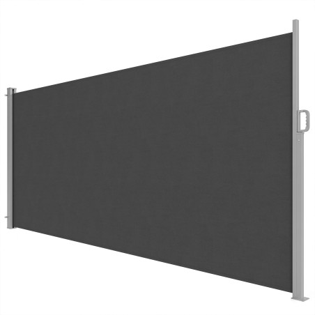 Väljatõmmatav külgmarkiis privaatsuse tagamiseks, 420 × 185 cm, tumehall