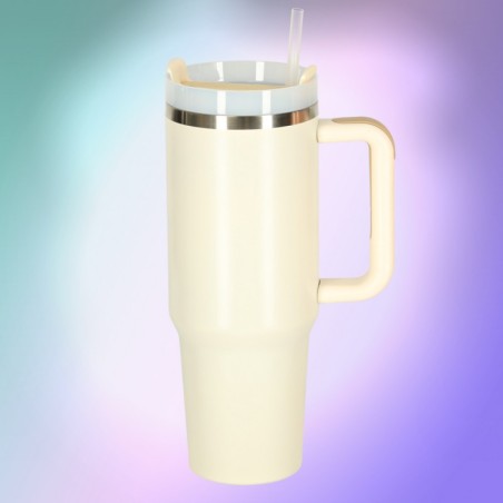 Termoskruus kõrre ja sangaga, 1200ml kreem | FreshDesign.ee