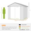 Ventilatsiooniaknaga aiakuur, plastik ja metall, 240 × 190 × 180/228 cm, hall