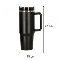 Termoskruus kõrre ja sangaga, 1200ml must | FreshDesign.ee