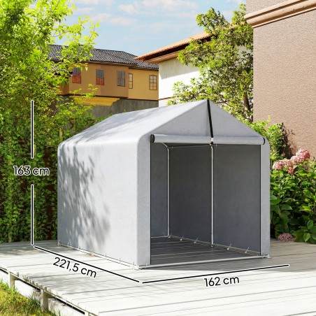 Veekindel garaaži- ja varjualusetelk 2,2 × 1,6 m, helehall