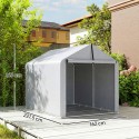 Veekindel garaaži- ja varjualusetelk 2,2 × 1,6 m, helehall