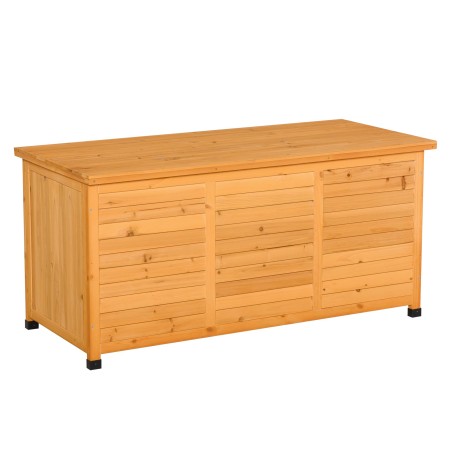Ilmastikukindel täispuidust aiakast 127 × 56 × 60 cm, kollane