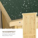 Puidust aiakapp 4 riiuliga, lamellukse ja asfaltkatusega