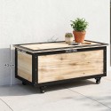 Aia hoiukast, 121 l, 2 ratast, ilmastikukindel, naturaalne puit, 100 × 50 × 43 cm