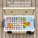 Passiivne jahutuskast 70 l, kuni 72 tundi jahutust, ratastega