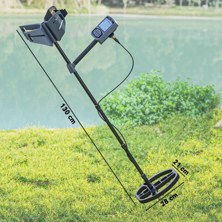 Metallidetektor täiskasvanutele, 5 režiimi, LCD-ekraan, IP68, tumehall