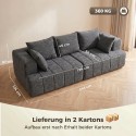 3-kohaline šenillist pilvediivan vedrupolsterduse ja patjadega, hall