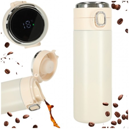 Termospudel tilaga, LED-termos, 420ml, beež | FreshDesign.ee