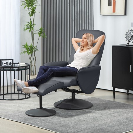 Massaažitool jalatoega, 10 vibratsioonipunkti, kunstnahk, tumehall