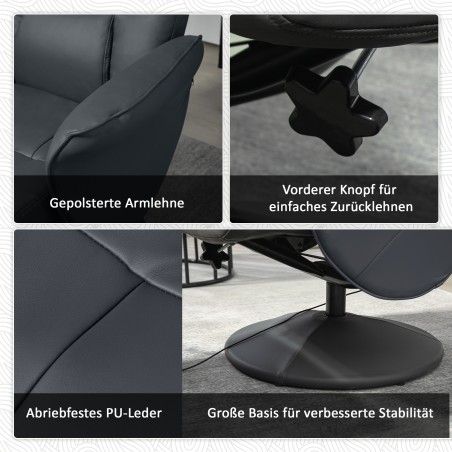 Massaažitool jalatoega, 10 vibratsioonipunkti, kunstnahk, tumehall