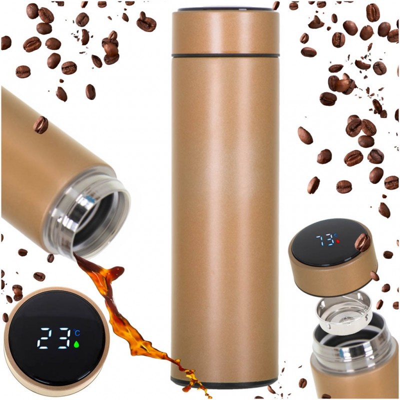 Termos smart LED 500 ml, kuldne | FreshDesign.ee