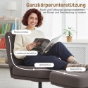 Pööratav tugitool jalapingiga, linase välimusega, tumehall
