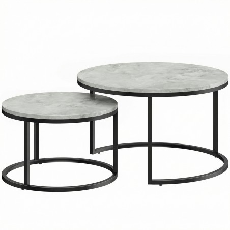2-osaline virnastatavate metallraamiga abilauakeste komplekt, hall