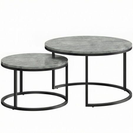 2-osaline virnastatavate metallraamiga abilauakeste komplekt, hall