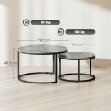 2-osaline virnastatavate metallraamiga abilauakeste komplekt, hall