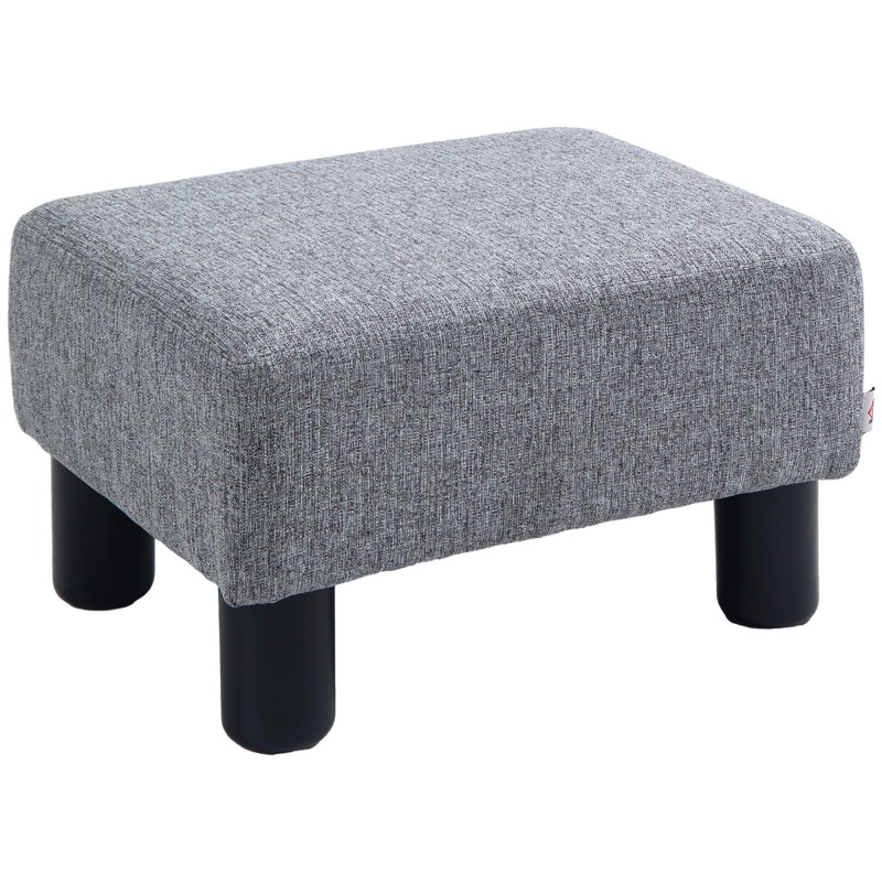 Linase välimusega kangaga taburet kuni 110 kg, helehall, 40 × 30 × 24 cm