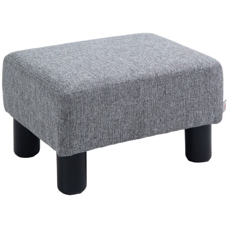 Linase välimusega kangaga taburet kuni 110 kg, helehall, 40 × 30 × 24 cm
