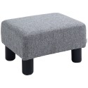 Linase välimusega kangaga taburet kuni 110 kg, helehall, 40 × 30 × 24 cm