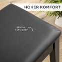Polsterdatud klaveripink ühele inimesele puidust jalgadega, must