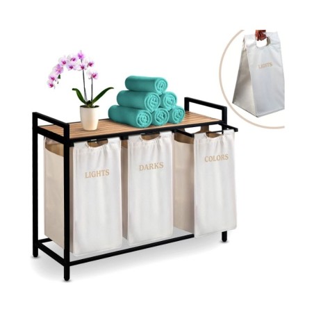 Kolme sektsiooniga pesukorv 120-liitrit | FreshDesign.ee