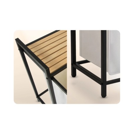 Kolme sektsiooniga pesukorv 120-liitrit